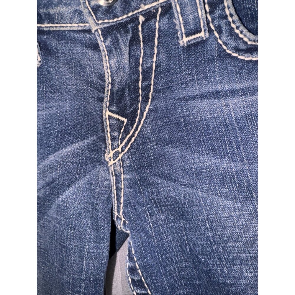 True Religion Womens Distressed Bootcut Jeans Size 28 Made In USA - Picture 4 of 14